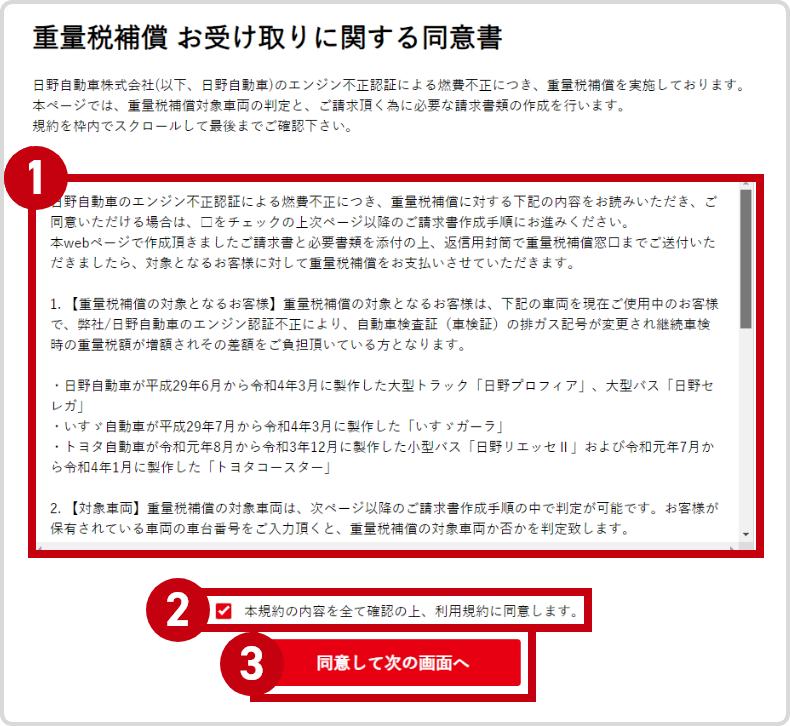 自動車車検証のサンプル